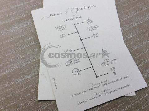 Προσκλητήριο γάμου WEDDING PLAN - Γ2025 - <p>Μοντέρνο οικονομικό προσκλητήριο γάμου από οικολογικά χαρτιά.</p>...