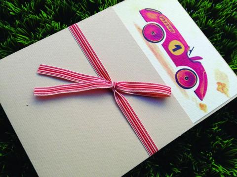 Προσκλητήρια Βάπτισης Vintage -Β1527 - <p>Βίνταζ συρταρωτό προσκλητήριο βάπτισης με θέμα παλαιά φόρμουλα 1!</p>...