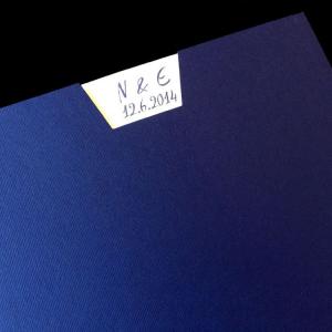 Πολυτελές Προσκλητήριο Γάμου -lux37 - <p>Συρταρωτό προσκλητήριo γάμου 21x21cm. από μπλε σκούρο ραβδωτό χαρτί, λευκή κάρτα ίδιας ποιότητας.</p>...