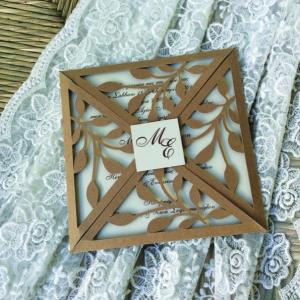 Προσκλητήρια γάμου Laser Cut -Γ1630 - <p>Ιδιαίτερο προσκλητήριο γάμου τύπου laser cut από οικολογικό χαρτί!</p>...